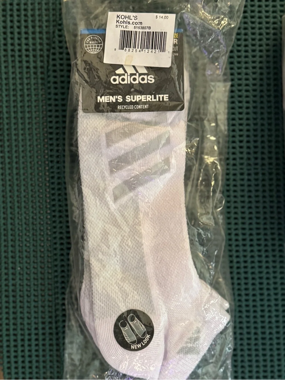 Adidas White Low-Cut Athletic Socks with Black Logo – 12 Pair Sock bundle